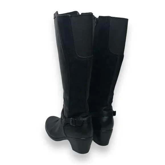 Clarks Tall Black Riding Boots Ladies Size 8 - Picture 6 of 9